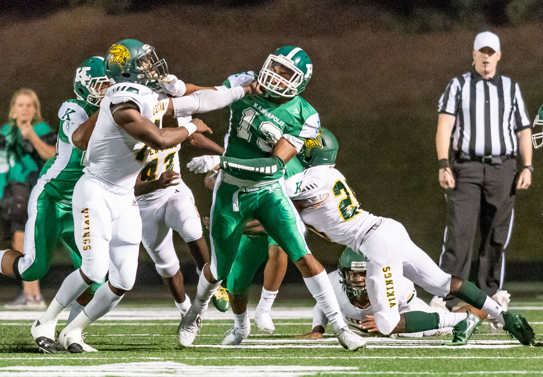Friday night high school football action